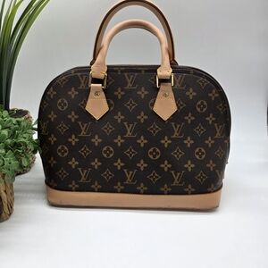 Gold And Brown Monogram Satchel Purse